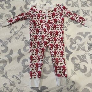 Roller Rabbit Kids Monkey Pajamas Size 12-18 months